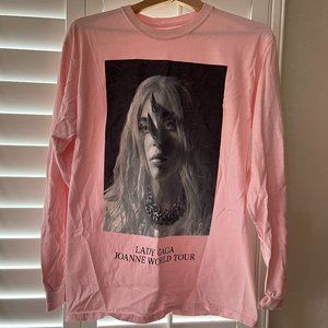 Medium Lady Gaga Joanne World Tour Rhino Pink Long Sleeve T-Shirt